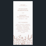 Programme Terracotta Rustic Fall Fleur sauvage Wedding Progr<br><div class="desc">Guidez vos invités à travers votre grande journée avec ce programme de mariage rustique à fleurs en terre cuite. Doté de fleurs sauvages de chute délicats et d'une disposition propre et élégante. Idéal pour une cérémonie d'automne en plein air ou une fête de mariage de grange.</div>