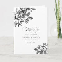Toile romantique noire et blanche Mariage plié
