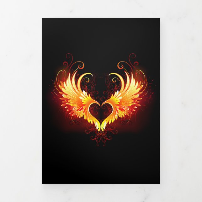 Programme Trois Volets Angel Fire Heart with Wings (Page de couverture)