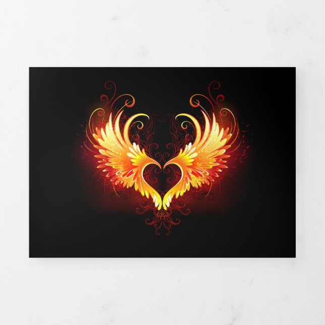 Programme Trois Volets Angel Fire Heart with Wings (Page de couverture)