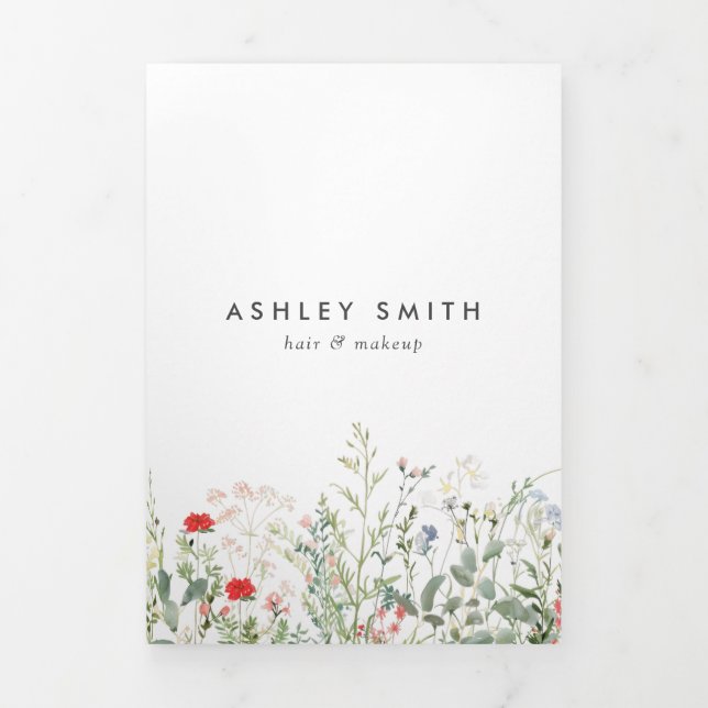 Programme Trois Volets Brochure fleur sauvage Meadow (Page de couverture)