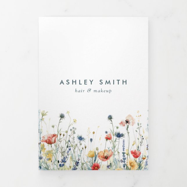 Programme Trois Volets Brochure Fleur sauvage vibrante (Page de couverture)