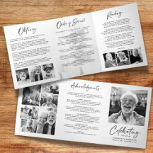 Célébration de la vie 14-Photo Black & White Funer