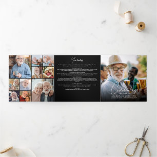 Programme Trois Volets Célébration de la vie 18-Photo Mémorial/funéraille