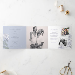 Programme Trois Volets Dessin de fleurs blanches de chrysanthème