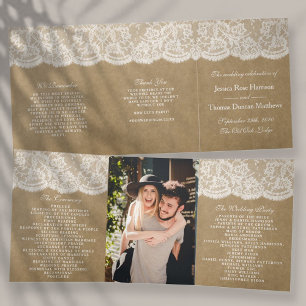 Programme Trois Volets La collection de Mariages Kraft & Lace