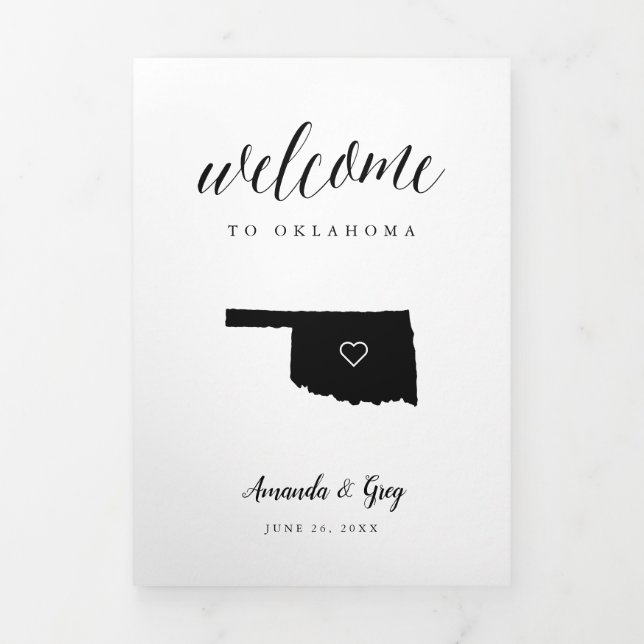 Programme Trois Volets LETTRE D'ACCUEIL Mariage DE L'Oklahoma ET Itinérai (Page de couverture)