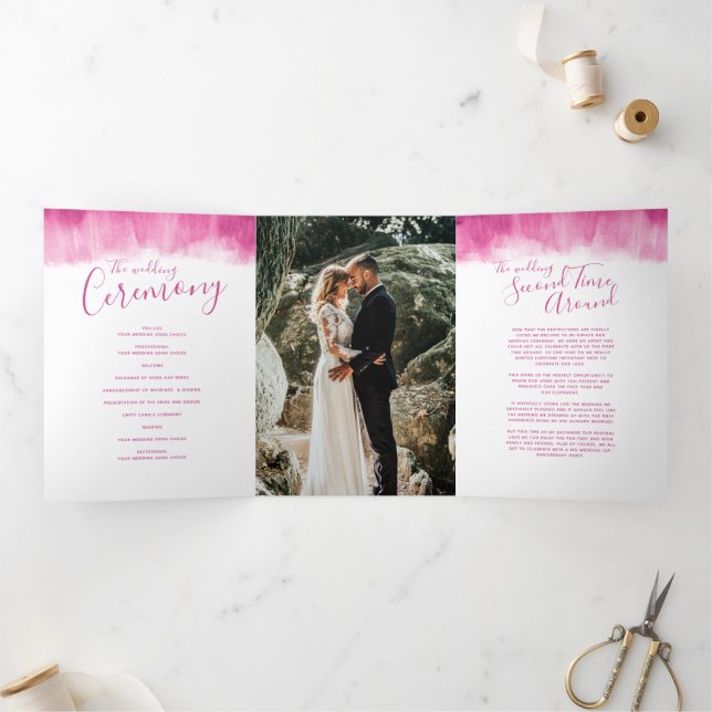 Programme Trois Volets Mariage cérémonie de renouvellement art abstrait m (Intérieur)