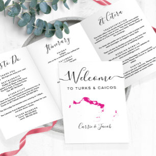 Programme Trois Volets N'importe quelle couleur Turks & Caicos Mariage Bi