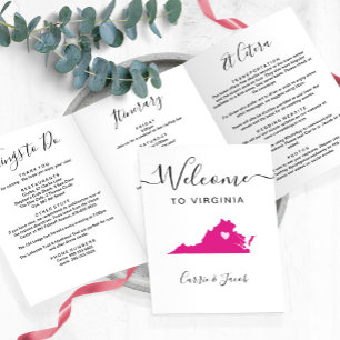 Programme Trois Volets N'importe quelle couleur Virginia Map Mariage Bien