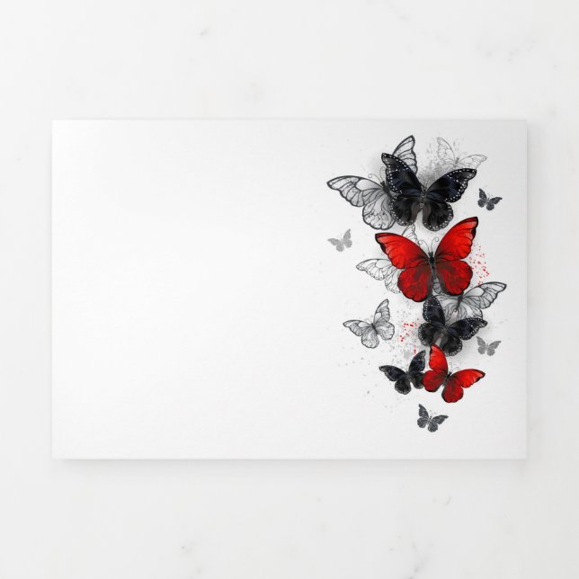Programme Trois Volets Papillons noirs et rouges volants (Page de couverture)