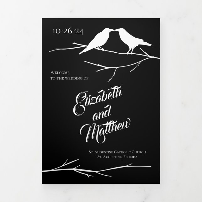 Programme Trois Volets Ravens Mariage gothique (Page de couverture)