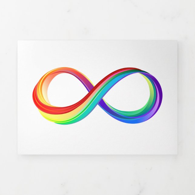 Programme Trois Volets Symbole d'infinité arc-en-ciel stratifié (Page de couverture)