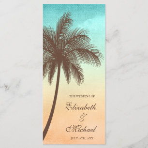 Programme tropical de mariage de palmier de plage