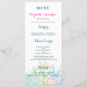 Programme Tropical Turquoise Berry rose Floral Chevron Maria