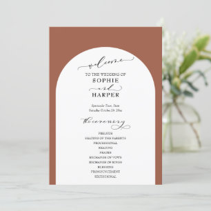 Programme Typographie simple, Arche élégante en terre cuite