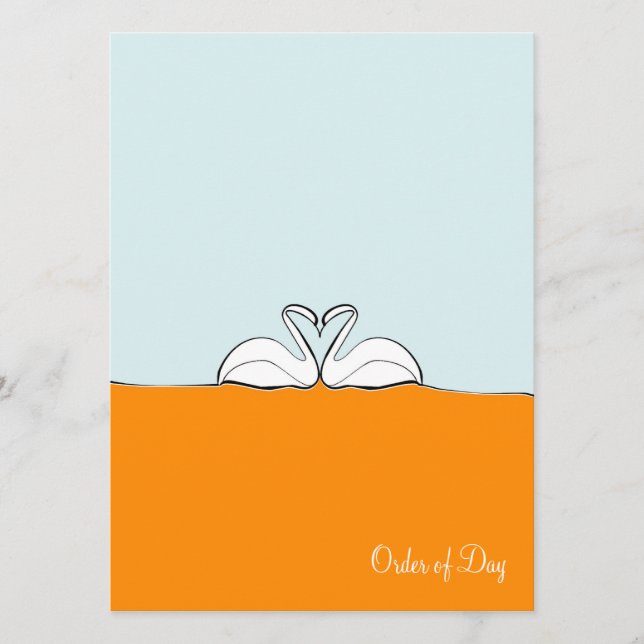 Programme Union Bleu/Orange - Ordre du Jour/Cérémonie (Devant)