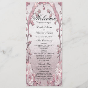 Programme unique de mariage floral rose