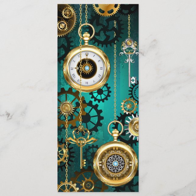 Programme Veille bijoux Steampunk sur un Arrière - plan vert (Devant)
