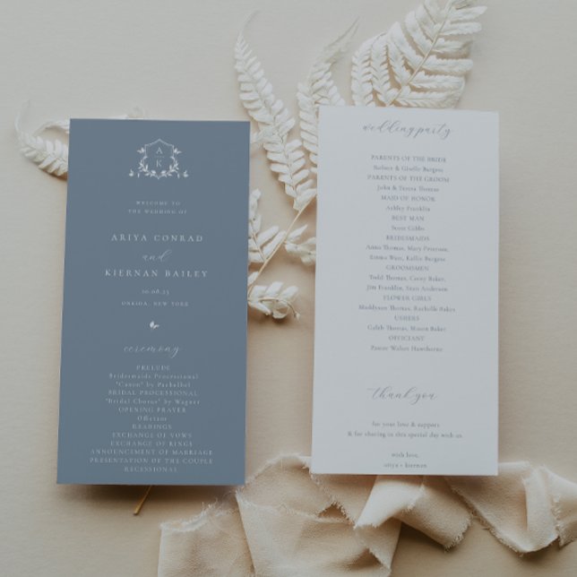 Programme Vins intemporels Monogram Crest Dusty Blue (Créateur téléchargé)