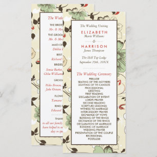 Programme Vintage Chic Floral Mariage
