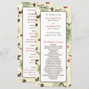 Programme Vintage Chic Floral Mariage