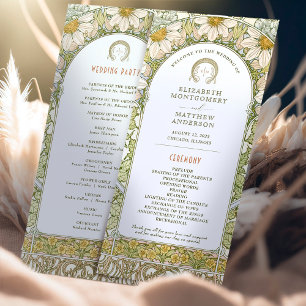 Programme Vintage Daisy Mariage Art Nouveau par Mucha