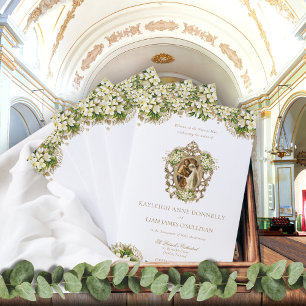 Programme vintage de cérémonie de masse Mariage ca