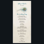 Programme Vintage Peacock Feather Elagant Mariage Turquoise<br><div class="desc">Programme de mariage vintage avec plumes paon et libellé turquoise. Idéal pour les élégants mariages bohèmes et autres occasions.</div>