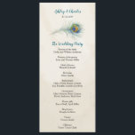 Programme Vintage Peacock Feather Elagant Mariage Turquoise<br><div class="desc">Programme de mariage vintage avec plumes paon et libellé turquoise. Idéal pour les élégants mariages bohèmes et autres occasions.</div>