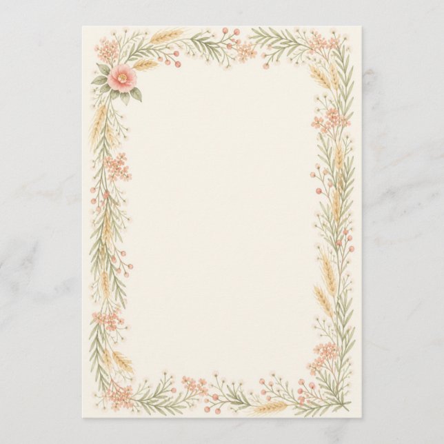 Programme Watercolor Camellia Wedding Program  (Devant)