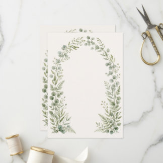 Programme Watercolor Greenery Arch Wedding Program