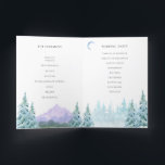 Programme Watercolor Mountains Rustic Forest Mariage<br><div class="desc">Watercolor Mountains Rustic Forest Wedding Programme</div>