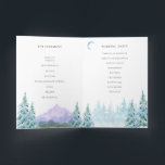 Programme Watercolor Mountains Rustic Forest Mariage<br><div class="desc">Watercolor Mountains Rustic Forest Wedding Programme</div>