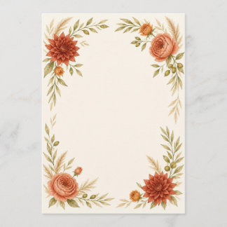 Programme Watercolor Terracotta Wedding Program