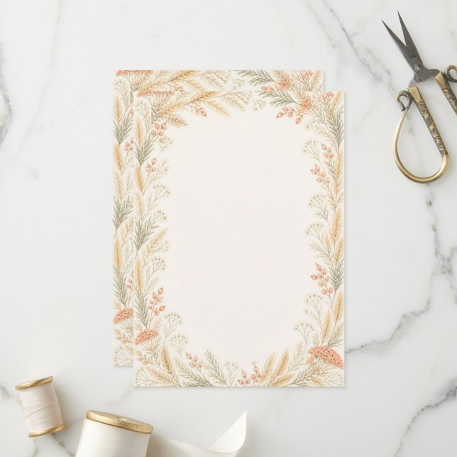 Programme Watercolor Wildflower Wedding Program  (Devant/Arrière en situation)