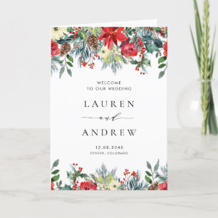 Programme Watercolor Winter Blooms Garland Mariage