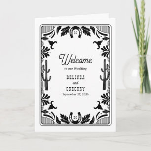 Programme Western Country Cowboy Mariage Ordre de service