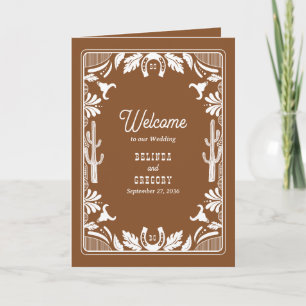 Programme Western Country Cowboy Mariage Ordre de service