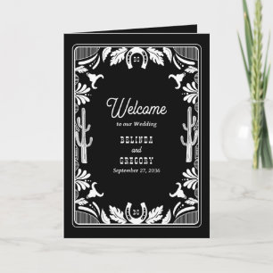 Programme Western Country Cowboy Mariage Ordre de service