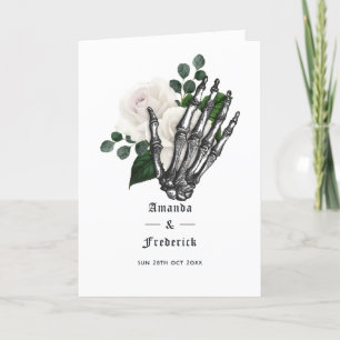 Programme Whimsical blanc Floral Mariage gothique