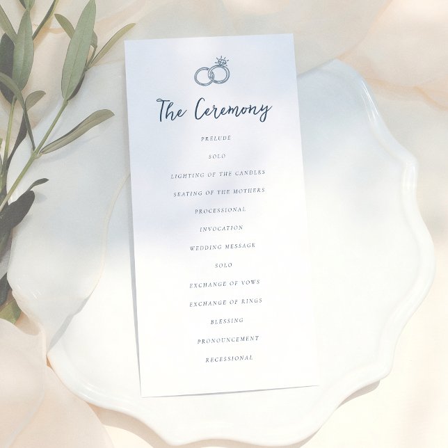 Programme Whimsical Doodle Retro Light Blue Wedding (Créateur téléchargé)