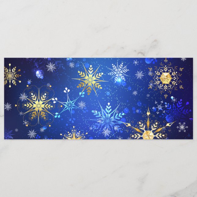 Programme XMAS Blue Background with Golden Snowflakes (Devant)
