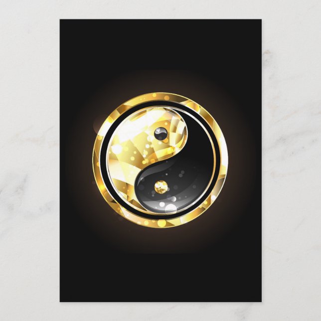 Programme Yin Yang or sur noir (Devant)