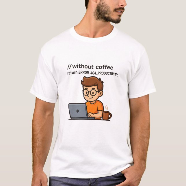 Programmer T-Shirt – Error 404 Productivity (Devant)