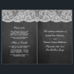 Programmes de collecte des Mariages Chalkboard & L<br><div class="desc">La collection burlap & dentelle est un design étonnant avec un bel arrière - plan rustique effet burlap avec un habillage romantique vintage effet dentelle blanche. Ces programmes peuvent être personnalisés pour votre occasion spéciale et feraient le modèle parfait pour les mariages, douches nuptiales, fêtes de fiançailles, fêtes d'anniversaire et...</div>
