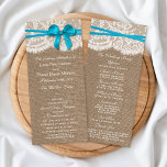 Programmes de collection de Mariages Rustic Blue B<br><div class="desc">La collection rustique de mariage bleu arc est un design étonnant avec un joli arrière - plan rustique effet burlap avec un cadre romantique vintage effet dentelle blanche et un arc bleu étonnant. Ces programmes peuvent être personnalisés pour votre occasion spéciale et feraient le modèle parfait pour les mariages, douches...</div>
