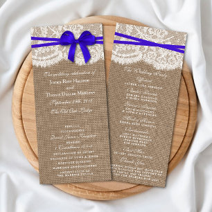 Programmes de collection de Mariages Rustic Blue B