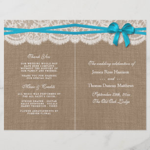 Programmes de collection de Mariages Rustic Blue B