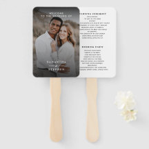 Programmes de éventails à main pour mariage avec p